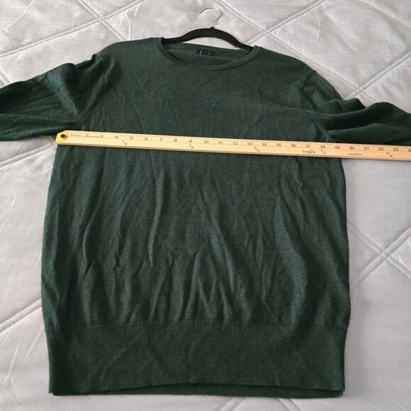 J.Crew Men’s Merino Wool Crewneck Sweater Green M Preppy Academia Office Casual - Picture 4 of 7